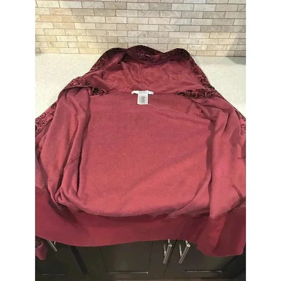 Disney Parks Hidden Mickey Maroon Velour 2 Piece Track Suit BP - Picture 5 of 11